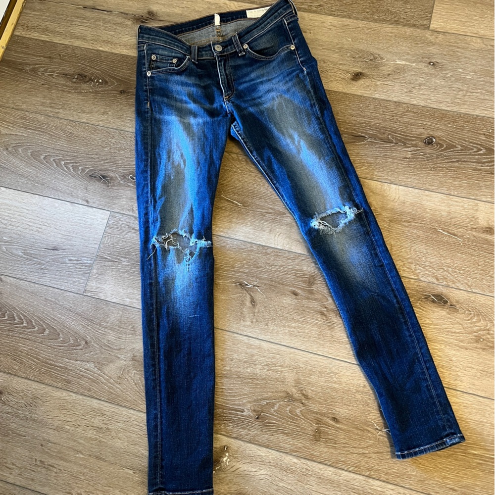 Rag & Bone Pacifico Size 27 Skinny Distressed Jeans